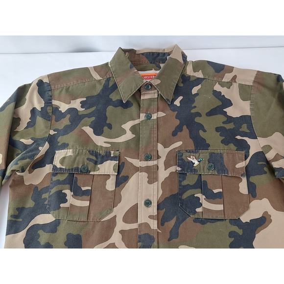 Winchester Men's Camo Hunting Button Up Embroidered Logo Shirt Medium - Picture 2 of 16